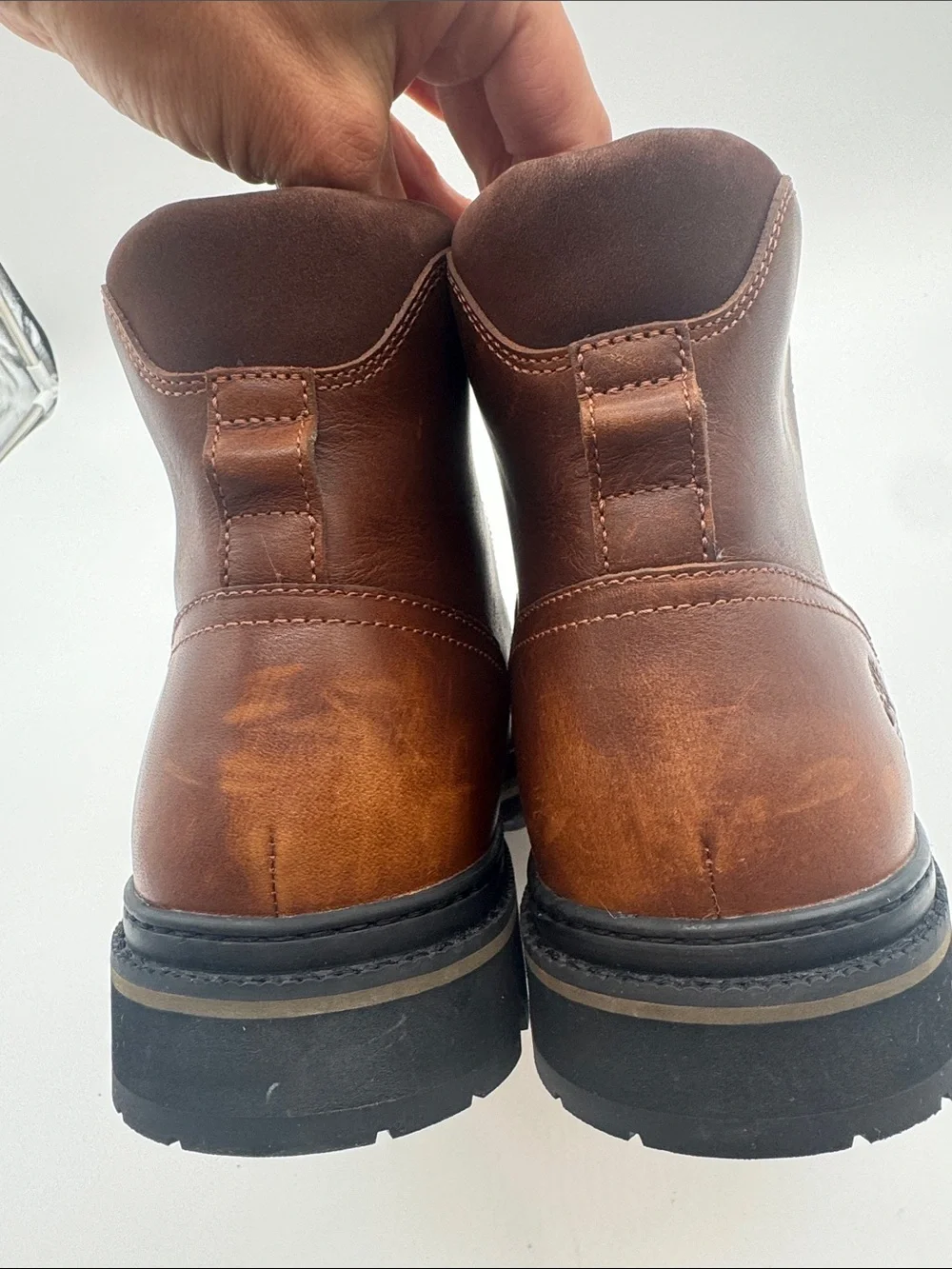 Timberland Men's 12 Two-Tone Brown & Black Lace-Up Work Boots